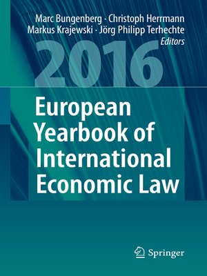 cover image of European Yearbook of International Economic Law 2016